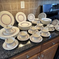 Vintage Myott Son & Co Regency Dinnerware Set, M7.F Old Chelsea C. 1961+England