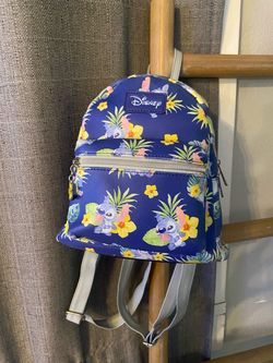 Loungefly Disney Lilo & Stitch Tropical Floral Allover Stitch Mini Backpack