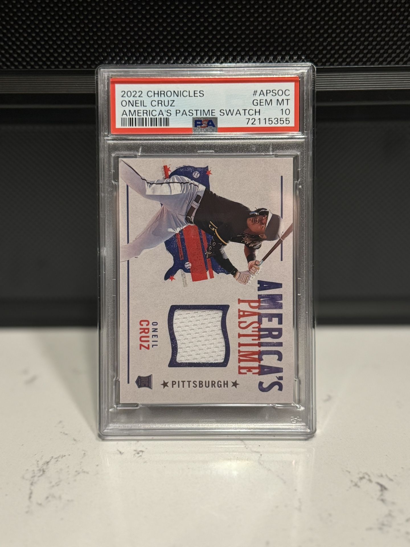 PSA GEM MT 10 O’Neil Cruz Rookie Game Worn Jersey