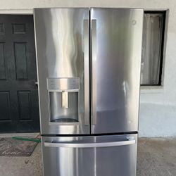 GE Counter Depth three doors stainless steel fridge