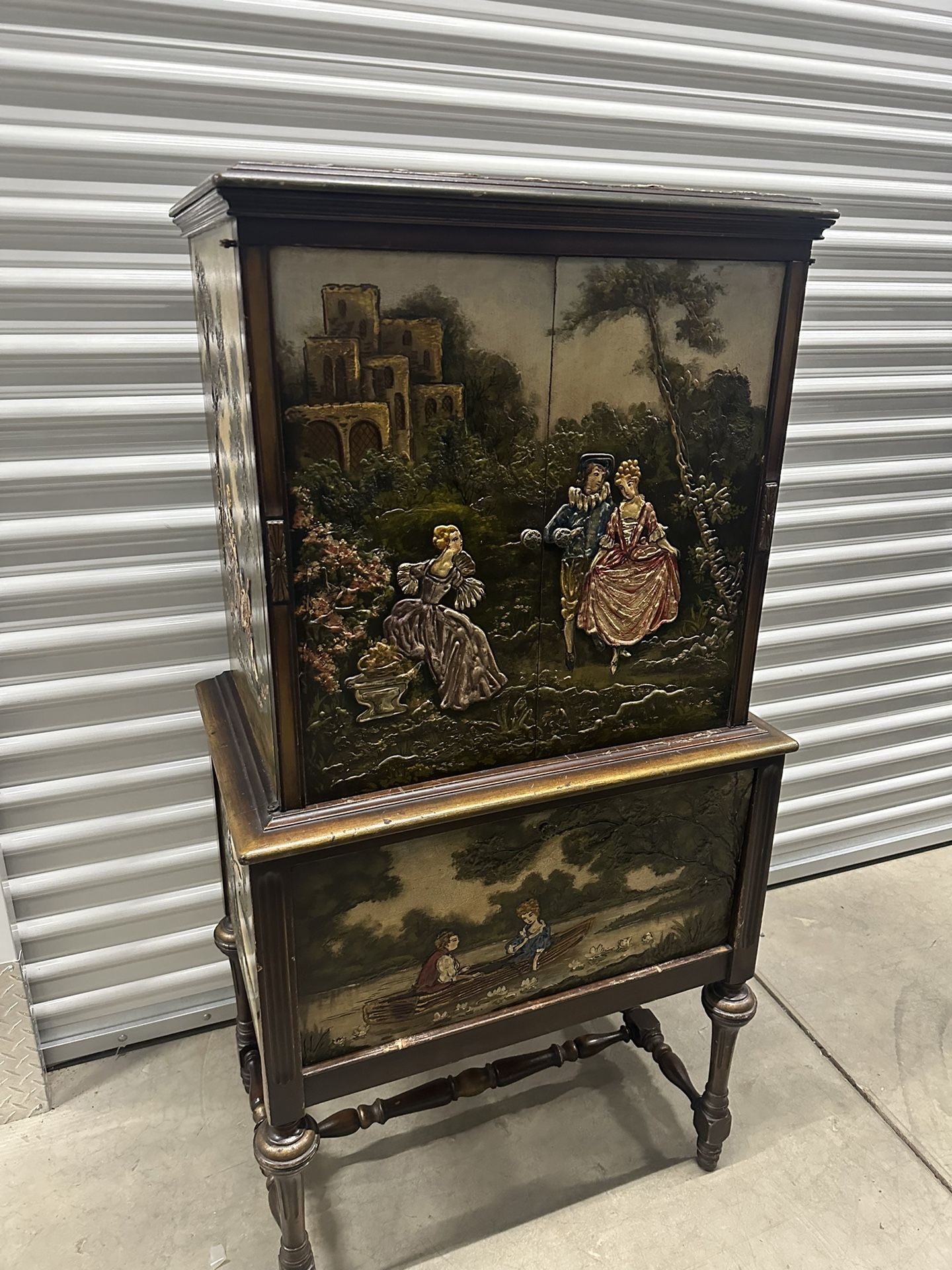 Antique painted cabinet