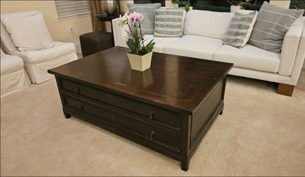 Wood coffee table