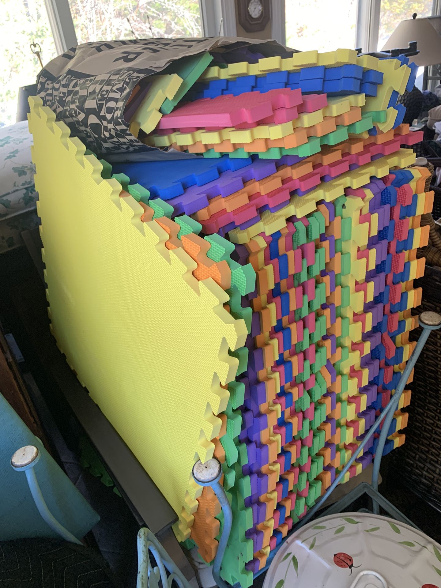 Foam Floor Mat Interlocking Playroom Tiles