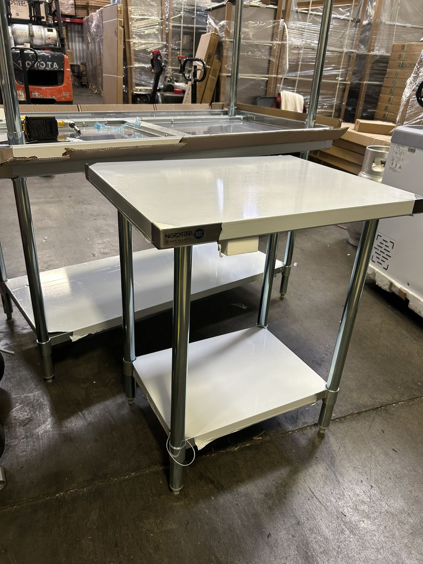 New Stainless Steel Work Tables Prep Tables NSF heavy Futy