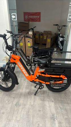 Rear basket included brand new in box family cargo e-bike - Ebike for family