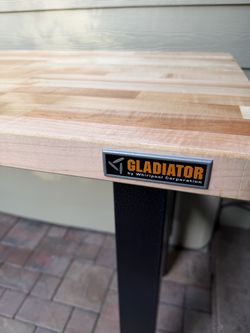 Gladiator 6 Foot Adjustable Height Birch Top Work Bench