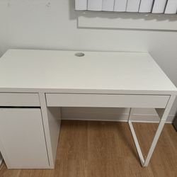 Study table. White color, used and clean.