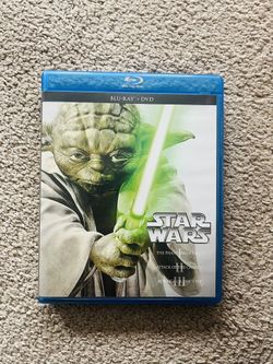 Star Wars Prequels Trilogy Episodes I, II, and III Blu-Ray + DVD 6-Disc Set