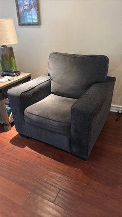 Dark blue Fabric Accent Chair