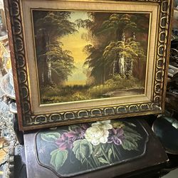 Original  Painting Of Woodland Scene  (signed) 