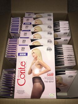 Conte Bikini Soft Pantyhose (20 Den) - Any 5 pairs - Made in Belarus