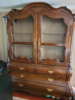 Large Bombay Breakfront Hutch China Closet 