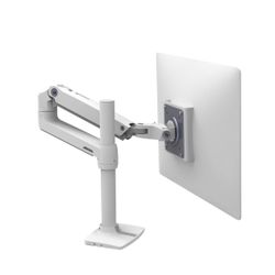  LX Desk Mount LCD Monitor Arm, Tall Pole (white,Aluminum,black)