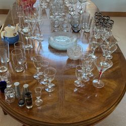 All Types Of Glasses,  Shot, Wine, Drinking Etc Over 100 Items  One Price For All