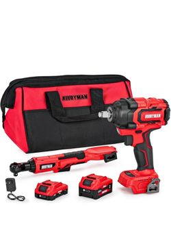 Ratchet Combo Kit  20V 1/2 "Cordless Brushless Impact Wrench& 3/8'' 700N.m impact wrench 516 ft lbs