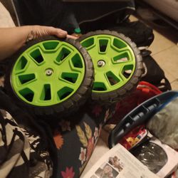 Two Tractor Tires Green The Rubber Tire Excellent Condition