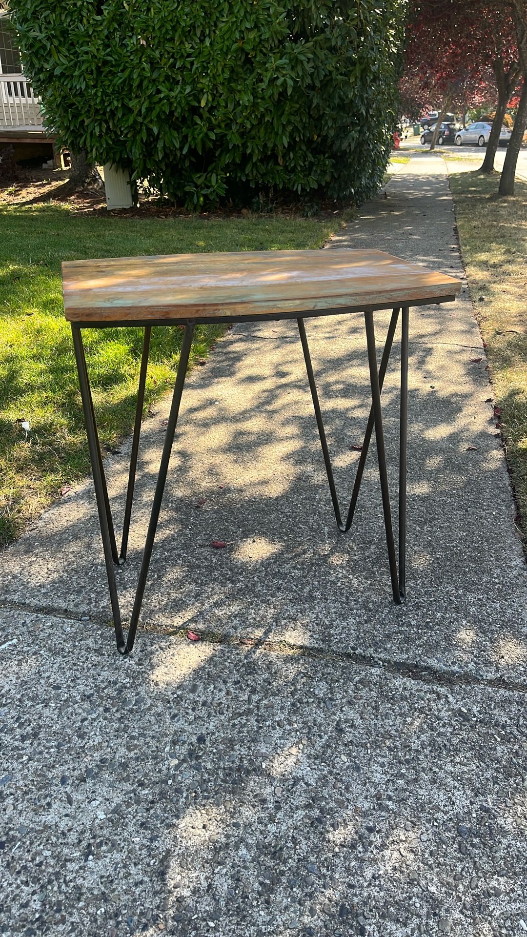 Wood And Metal Table