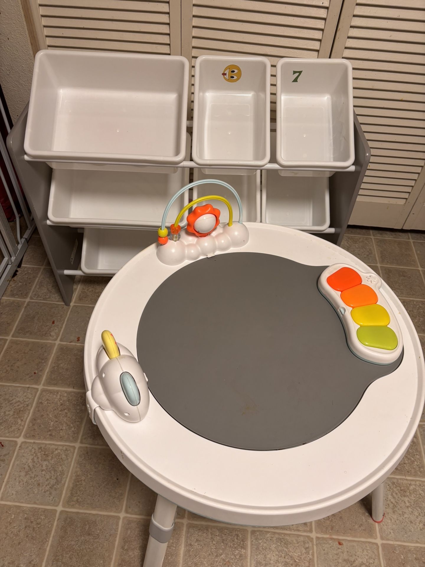 Toy Storage and baby Bouncer 