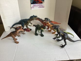 Jurassic World dinosaurs lot (8 figures)