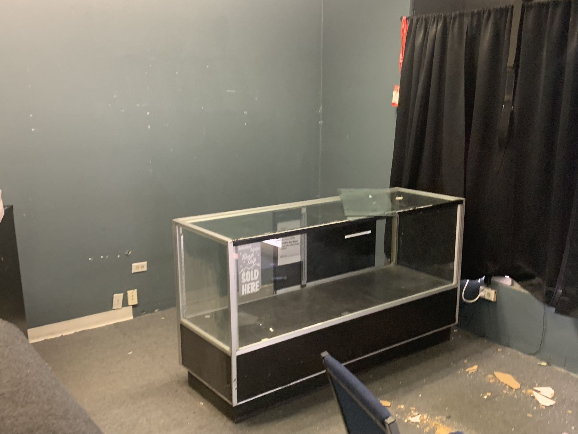 2 Showcases For Sale 5ft And 6 Ft Have Glass Shelves /all Parts 
