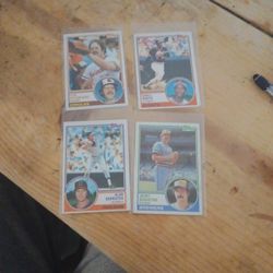 4 Baseball Cards 