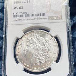 1884 cc ms63 Morgan Silver Dollar $375 Or Best Offer 