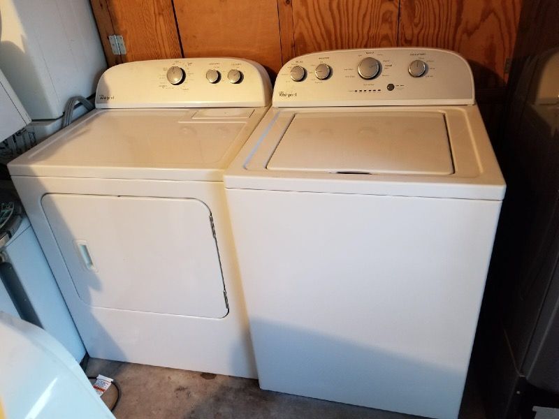 Whirlpool topload washer and dryer