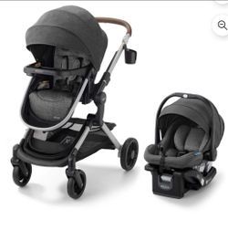 Graco Modes Nest Travel System - Sullivan: Canopy, Snack Tray, Forward Facing Seat, Metal Frame