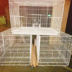New Bird Cages with Feeders