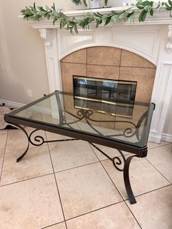Glass coffee table