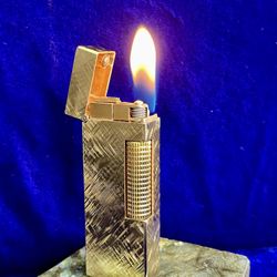 Vintage Gold Florentine Dunhill Lighter Mint Condition Works 1 Year Warranty 