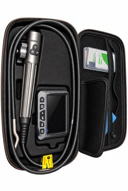 is a DXZtoz Two-Way Articulating Borescope (such as model AGC430N), which is an industrial inspection camera featuring a flexible snake probe with dir