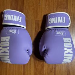 FIVING Pro Style Boxing Gloves for Women PU Leather Training Muay ThaiSparrin...