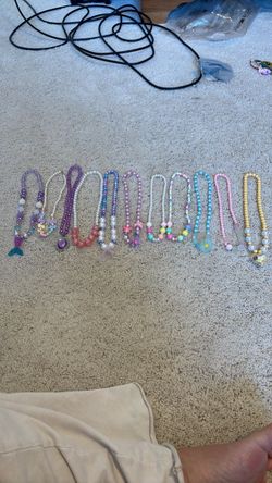 Kids Beaded Necklaces Lot of 11