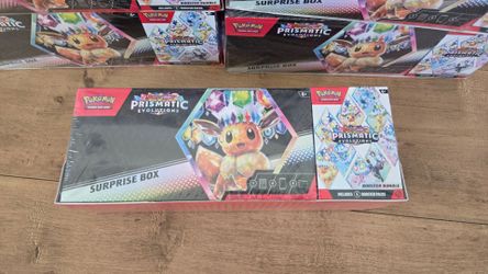 Prismatic Evolutions Surprise Box and Booster Bundle Pokemon Trading Card Game TCG