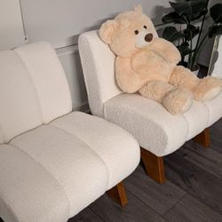 Upholstered White Accent Chairs