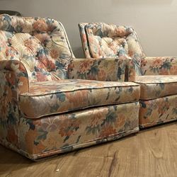 Matching Floral Armchairs *(for project)*