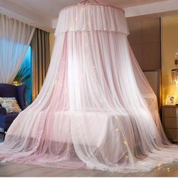Pink/white Princess Bed Canopy 