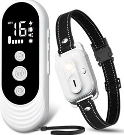 Dog Shock Collar, 3300ft Dog Training Collar with Remote, IPX7 Waterproof Rechargeable Sleek Modern Shock Collar for Small, Medium, Large Dogs with Be