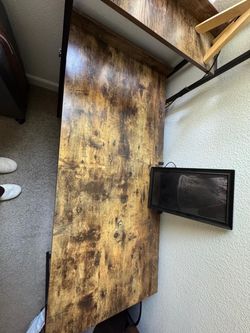 Rustic Wood and Metal Desk