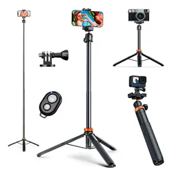 K&F Concept MS04 62" Selfie Stick Tripod with Bluetooth Remote