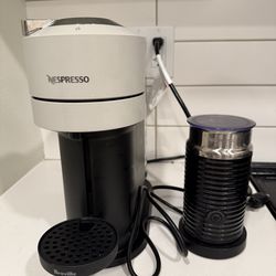 Nespresso Vertuo Coffee Machine + Aeroccino Frother – Like New