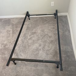 Metal Bed Frame Adjustable To Twin/Full Size Holds Up To 1000 lb. Distributed Weight 63” L. Delivery Available