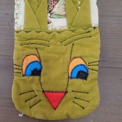 Vtg Hand-Made Bunny Pot Holder Glove