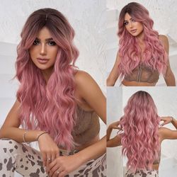 24 Inch Ombré PINK Wig 