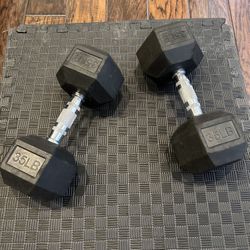 Pair of Dumbbells - 35 Lbs  