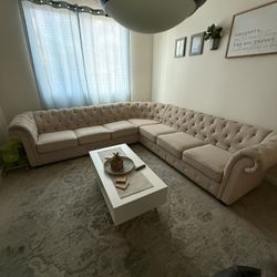 Great Sectional Couch, Comes Apart In Pieces, No Rips Or Tears. 