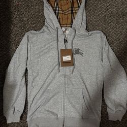 Grey Burberry zip up jacket