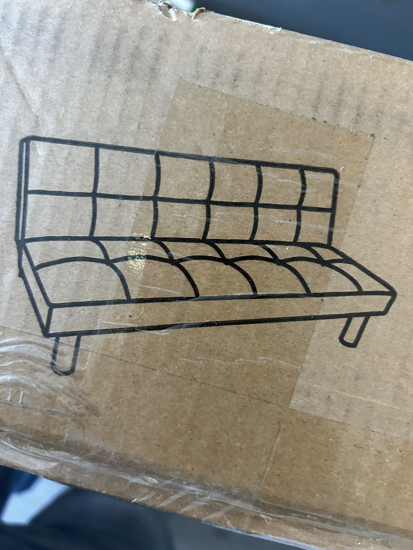 Futon Nuevo Color Blanco De Piel. X $135. O Mejor Oferta