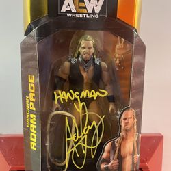 AEW Hangman Adam Page Signed Autograph Figure Series 2 Unrivaled